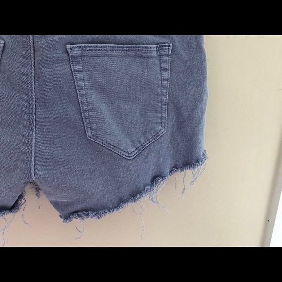 High Waisted Purple Jean Shorts - Picture 3 of 3